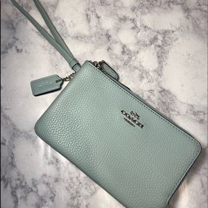 Coach Blue/Green Small Wristlet